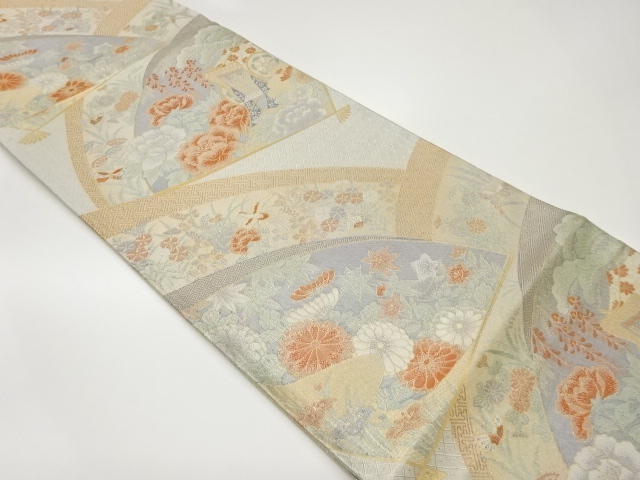 JAPANESE FUKURO OBI / SAGANISHIKI / WOVEN FLOWERS